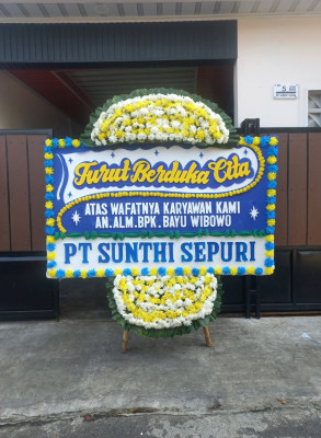 Papan Bunga Duka di Karyamulya